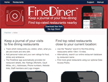 Tablet Screenshot of fine-diner.com